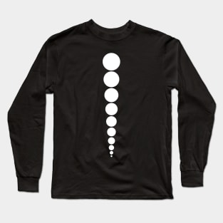 60's Retro Mod Minimal Dots in Black and White Long Sleeve T-Shirt